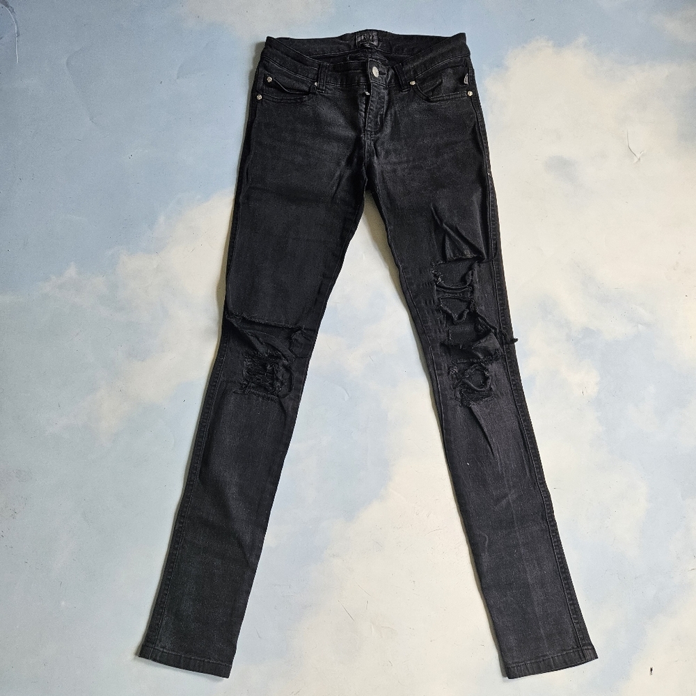 Tripp Nyc Black Jeans for Women Ripped Jeans Classix Goth Jeams Hot Topic Jeans